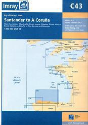 Santander to A Coruña. Carta Náutica Imray C43