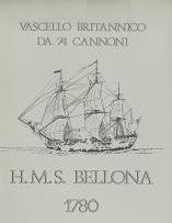 Plano H.M.S. Bellona 1780
