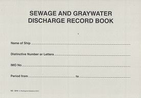 Sewage and Grey Water Discharge Record Book