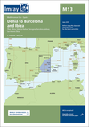 Denia to Barcelona and Ibiza. Carta Náutica Imray M13
